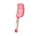 Spazzola curva rossa con setole di cinghiale e impugnatura massaggiante antiscivolo - Tipo Ventilato Standard / Rosso