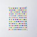Adesivi per unghie 3D a cuore colorato M-076 con tonalità sfumate vivaci - Stile Cuori Colorati Vibranti (M-076)