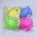 Set of four colorful plastic crab bath toys in yellow, blue, green, and pink colors - Bath Crab 4pcs