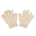 Kinder Winter warm Strickhandschuhe beige einfarbig dick weich gemütlich Fäustlinge - Handschuhe / Khaki