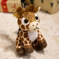 Cute giraffe plush keychain with brown spots and soft texture on a warm background - Deer / 15CM