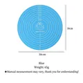 Tapis de cuisson rond en silicone bleu 30cm avec échelles et poids de 65g détaillé - Bleu