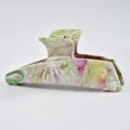 Colorful marble pattern hair claw clip with acetate finish and irregular wavy design - 2# Multicolor Marble Hair Claw