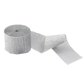 Silver grey crepe paper roll with textured finish for DIY party backdrop decoration - Silver