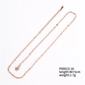 Detail of rose gold stainless steel chain with lobster clasp, 40+5cm length, 1.7g weight - Rose Gold Simple Chain (P00013-16)