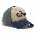 Ricamo dettagliato e cuciture a contrasto su cappello da baseball tricolore - Grigio Beige Navy Contrasto (HDB293-D)