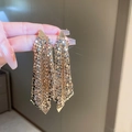 23# 925 Sterling Silver Earring Post - Golden Triangle Tassel