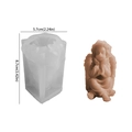 Cupid angel wings prayer silicone mold for DIY plaster and candles 5.7x8.7cm - Thinking Angel - Hand on Face