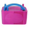 Portable electric balloon inflator pump with handle and dual nozzles on white background. - 73005 AU Plug 220-240V