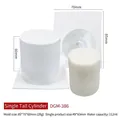 Zylindrische Silikonform für Kerzen Modell DGM-386 mit 112ml Wachs-Fertigprodukt - Einzelner Hoher Zylinder DGM-386