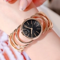 Orologio da donna al quarzo bohémien con quadrante nero e cinturino in metallo rosa oro - Cassa Oro Rosa Quadrante Nero