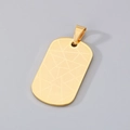 Colgante militar de acero inoxidable dorado con patrones geométricos para hombres - Estilo A Colgante Dorado Solo (Sin Cadena)