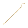 Golden wheat leaf bracelet with blue and white beads and adjustable lobster clasp - 1# Blue / Blue