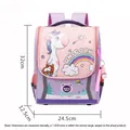 Purple and pink unicorn school backpack with rainbow patterns for kindergarten children - Small (Suitable for Kindergarten) / Light Purple