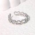 Silver Continuous Hollow Heart Style (JR408-S7)