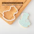 Tagliabiscotti natalizio renna cavallo a dondolo, 7,7x8,3 cm per dolci in pasta di zucchero - PC0250-Taglierina Renna Cavallo a Dondolo
