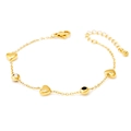 Elegantes 18k Gold Herz Armband mit funkelndem Zirkon und verstellbarem Kettenverschluss - Herz