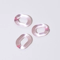 Translucent pink oval acrylic chain links for DIY jewelry and bag strap accessories - 19.5*14.5mm / Pink