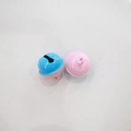 Macro view of 2.2cm candy-colored metal bells in pink and blue for DIY keychain accessories - Tiffany Blue