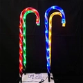 Set of 4 colorful 67cm LED candy cane lawn stakes for Christmas outdoor garden decor - Style 10-Spiral Candy Cane Lights (4pcs) / 67cm Height