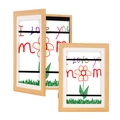 Marco de madera para arte infantil con apertura frontal y almacenamiento para dibujos - A4 / Color madera natural