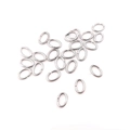 Oval silver stainless steel open jump rings for DIY jewelry making accessories - 0.4*2.5*3.5mm / Steel