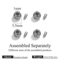 1mm inner diameter stainless steel stopper beads for jewelry making DIY craft findings - Round / Outer 3.5mm/Hole 1mm / Steel