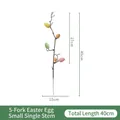Rama de Pascua artificial con huevos de espuma de colores para decoración floral - Rama Pequeña de Huevos de Pascua de 5 Puntas A05984