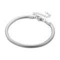 Bracciale a catena serpente minimalista in acciaio al titanio argento con chiusura - 4mm / Color Acciaio