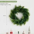 50cm green PE Christmas wreath model S2510, natural pine needle festive decoration - Mixed Material Wreath 50cm