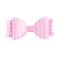 Pink and purple gradient glitter bow hair clip with a sparkling finish for girls - Striped Pink Hair Clip