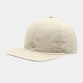 Classic American retro beige cotton flat brim baseball cap with 6-panel structure - Adjustable / Beige