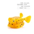 Realistic yellow boxfish figurine model with black spots, size 6.2x3.5x2.8cm - Yellow Boxfish (ZQ1292)