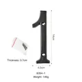 Numero civico 1 in ghisa nera opaca con viti e dettaglio altezza di 14 cm - Numero Grande Piatto-1