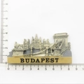 Resin Budapest landmark magnet with Chain Bridge and Parliament building relief, 8x4.5cm - Budapest Landmark