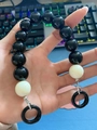 Minimalist black and white acrylic candy-colored beaded hand chain for DIY accessories - Hand Chain / K849-Black+White