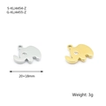 Polished elephant pendants in gold and silver finish with zircon eyes and 20x18mm size - Style 6 Elephant (S-KLJ4454-Z) / Silver