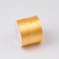 Bobina di cordino in seta coreana dorata da 1,5 mm per gioielli fai-da-te e intrecci - Beige