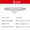 Sparkling S925 sterling silver tennis bracelet with 2.0mm moissanite stones - 2.0mm Moissanite 0.035ct / 15.5cm / Silver
