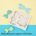 White silicone whale tail mold with three sizes for DIY resin and clay jewelry making - 2# Fish Tail (Gray)