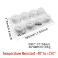 8-cavity white silicone fruit mousse mold with detailed size and weight specifications - 8-Cavity Orange Mousse Mold / White