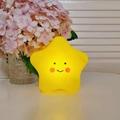 Cute yellow star night light with smile face for bedroom decor and kids gifts - Star