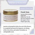 Handmade soy wax scented candle in a metal tin with jasmine and lily fragrance - Jasmine / 80g