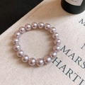 Elegant beaded star bracelet featuring lilac purple pearls and minimalist aesthetic style - 49# Bracelet-Pink-10mm