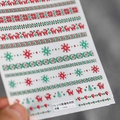 Autocollants 5D gaufrés pour ongles motif pull de Noël avec élan et flocons de neige - Motif de Pull de Noël (TS-270)