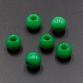 Set of 6 translucent green 12mm large hole natural stone beads for jewelry making - 1 Piece / Malaysian Jade (Dyed)