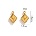 Rhombus 18K gold plated stainless steel geometric pendant with dimensions 15.5mm x 9.5mm - Gold Rhombus