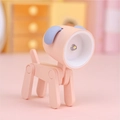 Pink and purple mini LED night light shaped like a cute puppy with flexible limbs - Dog / Pink