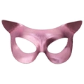 Pink metallic texture cat eye mask for Halloween cosplay and masquerade party festivals - Purple Cat Composite Mask
