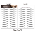 Waterproof 6D bionic eyebrow tattoo stickers in Black-07 style with 10 pairs - STM-07 (10 Pairs) / Black